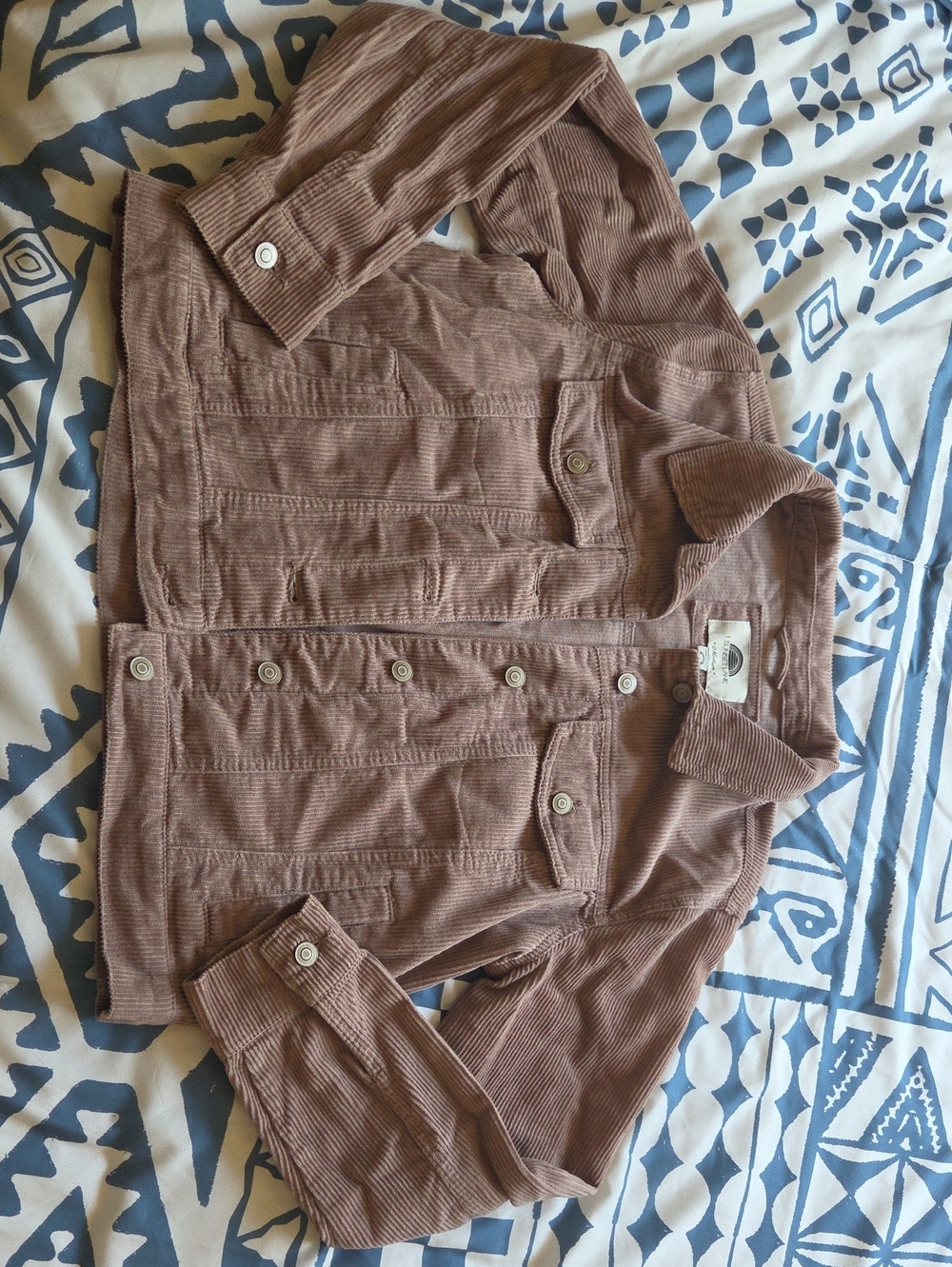 Corduroy Jean Jacket in Dusty Rose